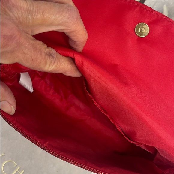 Jimmy Choo NWOT Sparkling Red Crossbody with Gold Chain does not include bag - Picture 8 of 12